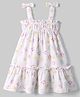 Babyhug Knitted One Piece Dresses/Frocks with Shoulder Straps and Floral Print White 3-6 Months
