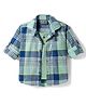 Dapper Dudes Woven Full Sleeves Checkered Shirt with Attached T-Shirt - Light Green