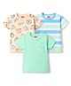 Babyhug Cotton Knit T-Shirts Half Sleeves with Graphics Multi Color 6-9 Months Pack of 3
