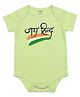 FFlirtygo Cotton Woven Republic Day Theme Half Sleeves Jai Hind Text Printed Onesie - Green