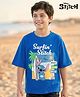Pine Kids Disney Single Jersey Knit Drop Shoulder Half Sleeves Lilo & Stitch Graphic - Blue