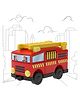 Li'l Wizards Build Your Own Realistic Firetruck - Red