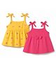 Babyhug Cotton Knit One Piece Dresses/Frocks with Shoulder Straps Pack Of 2 Multi Color 3-4 Years