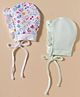 Ben Benny Interlock Knit Frill Caps with Tropical Theme Print Pack of 2 Multicolor - Diameter 10 cm