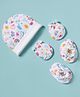 Ben Benny Interlock Knit Cap Mittens & Booties With Unicorn Print White - Diameter 10 cm