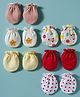Ben Benny Interlock Knit Printed & Striped Mittens Pack of 6 - Multicolor