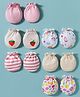 Ben Benny Interlock Knit Mittens  With Strawberry Rainbow & Floral Print Pack of 6 - Multicolor
