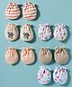 Ben Benny Interlock Knit Printed & Striped Mittens Pack of 6 - Multicolor