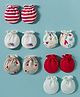 Ben Benny Interlock Knit Mittens With Love Print Pack of 6 - Multicolor