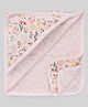 Ben Benny Interlock Knit Towel With Hood & Floral Print L 78 x B 77 cm - Pink