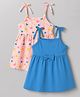 Babyhug Single Jersey Knit Sleeveless Butterfly & Polka Dots Printed Frocks Pack Of 2 - Multicolor