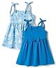 Babyhug Single Jersey Knit One Piece Dresses/Frocks with Shoulder Straps Multi Color 2-3 Years