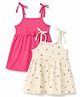 Babyhug Cotton Knit One Piece Dresses/Frocks with Bow & All Over Prints Multi Color 3-4 Years Pack of 2