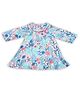 Young Birds Woven Full Sleeves Floral Printed Dress - White
