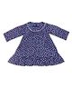 Young Birds Woven Full Sleeves Abstract Printed Dress - Blue