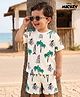 Babyhug Disney Single Jersey Knit Half Sleeves T-Shirt & Shorts Set with Mickey Mouse Graphics - Offwhite