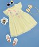 Pantaloons Baby Knit Half Sleeves Cute Applique Detail Dress - Yellow