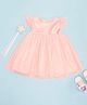 Pantaloons Baby Cotton Woven Half Sleeves Ruffle Detailed Dress - Pink