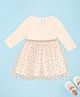 Pantaloons Baby Cotton Woven  Full Sleeves Hearts Foil Printed  Dress - Pink