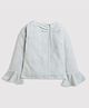Tiny Girl Knit Full Sleeves Textured Shimmer Detailed Top - Off White