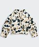 Tiny Girl Woven Full Sleeves Abstract Printed Top - Rama Green