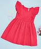 Pantaloons Junior Woven Half Sleeves Shimmer Detailed Dress -  Pink