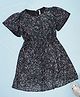 Pantaloons Junior Knit Half Sleeves Sequin Embellished Dress - Black