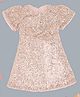 Pantaloons Junior Knit Half Sleeves Sequins Embellished Dress - Rose Dust
