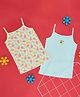 Pantaloons Junior Cotton Knit Pack Of 2 Sleeveless Pineapples  Printed Camisoles - Multi Colour