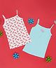 Pantaloons Junior Cotton Knit Pack Of 2 Sleeveless Watermelons Printed Camisoles - Multi Colour