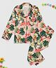 Pyjama Party Pure Cotton Woven Full Sleeves Floral Printed Coordinating Shirt & Pajama Night Suit - Multi Colour