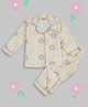 Pyjama Party Cotton Rayon Woven Full Sleeves Checked & Floral Printed Coordinating  Shirt & Pant Night Suit - Yellow