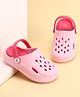 Pine Kids Back Strap Closure Solid Colour Clogs - Pink