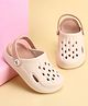 Pine Kids Back Strap Closure Solid Colour Clogs - Beige & Peach