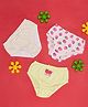 Pantaloons Junior Cotton Knit Pack Of 3 Striped & Strawberry Printed Panties - Multi Colour