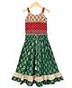 Twisha Woven Brocade Sleeveless Floral Embroidered Sequins Embellished Lehenga Choli Set - Maroon & Green