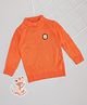 Pantaloons Baby Knit Full Sleeves Dinosaur Patch Detailed Sweater - Orange
