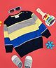 Pantaloons Baby Knit Full Sleeves Colour Blocked Sweater - Multi Colour