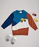 Pantaloons Baby Knit Full Sleeves Vehicle Embroidered Sweater - Multi Colour