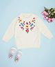 Pantaloons Baby Knit Full Sleeves Floral Embroidered Sweater - Off White