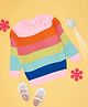 Pantaloons Baby Knit Full Sleeves Colour Blocked  Sweater - Multi Color