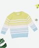 Pantaloons Baby Knit Full Sleeves Striped Designed Sweater - Multi Colour