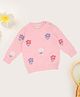 Pantaloons Baby Knit Full Sleeves Floral Designed  Sweater - Pink