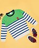 Pantaloons Junior Knit Full Sleeves Striped Sweater - Green