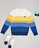 Pantaloons Junior Knit Full Sleeves Striped Sweater - Multi Colour