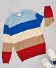 Pantaloons Junior Knit Full Sleeves  Colour Blocked Sweater - Multi Colour