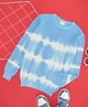 Pantaloons Junior Cotton Knit Full Sleeves Tie Dye Sweater - Light Blue