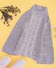 Pantaloons Junior Knit Full Sleeves Cable Knit Designed Poncho - Multi Colour