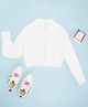 Pantaloons Junior Knit Full Sleeves Solid Sweater - Off White