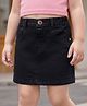 Babyhug Mid Thigh Length Solid Color Denim Skirt - Black